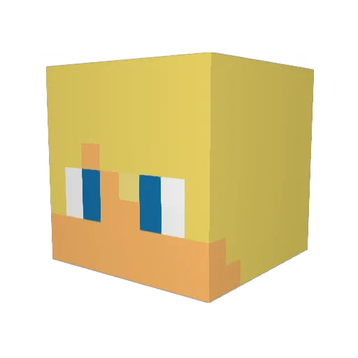 TR4Y Minecraft avatar head, 3D render