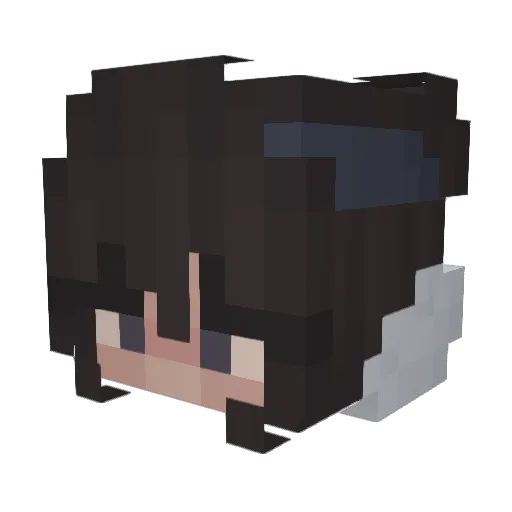 TR4Z1TE Minecraft avatar head, 3D render
