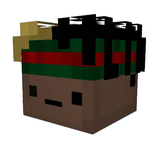 TRAKTORalf Minecraft avatar head, 3D render