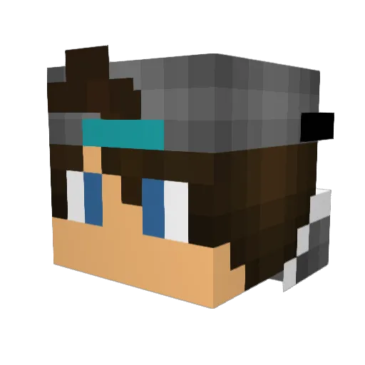 TRBBen Minecraft avatar head, 3D render