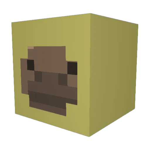 TREEONCOW Minecraft avatar head, 3D render
