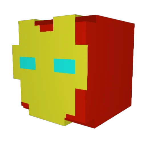 TREIN1 Minecraft avatar head, 3D render
