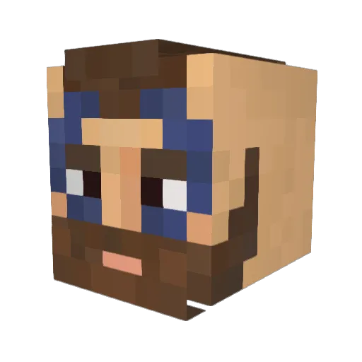 TREVYx Minecraft avatar head, 3D render