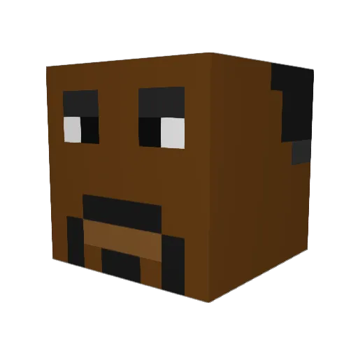 TRIIIPIN Minecraft avatar head, 3D render