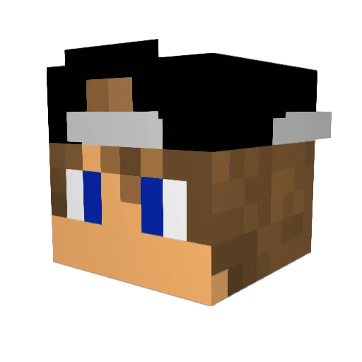 TRILL3R Minecraft avatar head, 3D render
