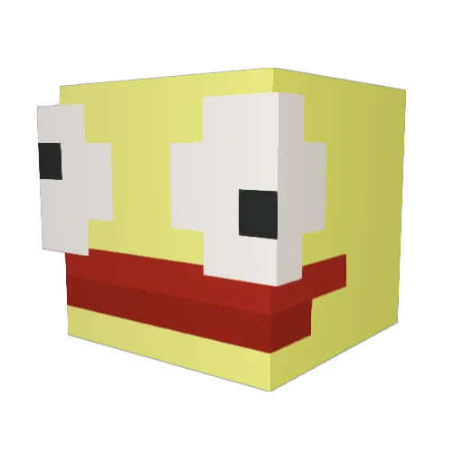 TRIPPY0102 Minecraft avatar head, 3D render