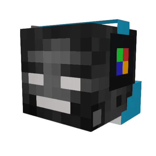 TRISTE_1 Minecraft avatar head, 3D render