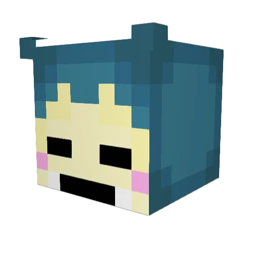 TRIaxSU Minecraft avatar head, 3D render