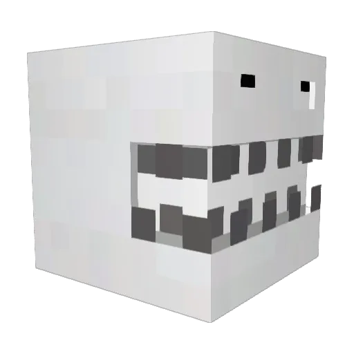 TRLVV Minecraft avatar head, 3D render