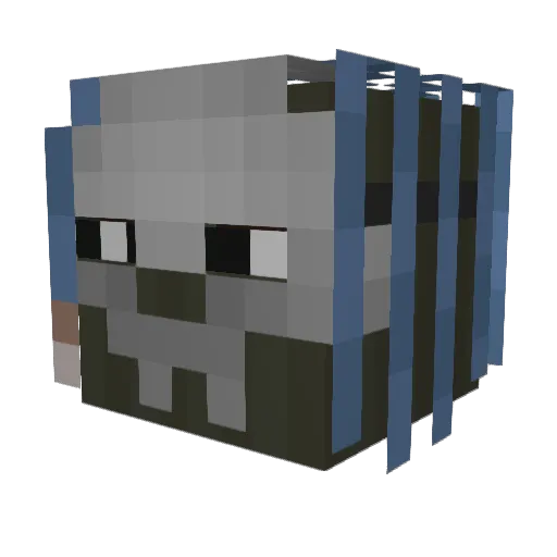 TRNKZ_57 Minecraft avatar head, 3D render