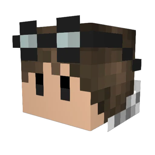 TROC67 Minecraft avatar head, 3D render