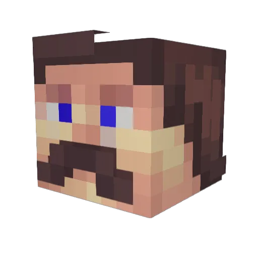 TRONTRON Minecraft avatar head, 3D render