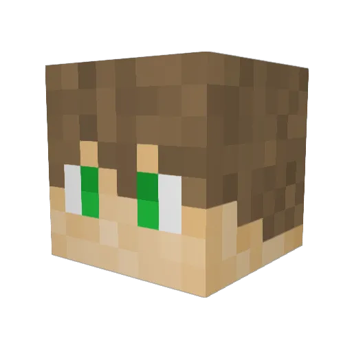 TROPHYTROPHY_ Minecraft avatar head, 3D render