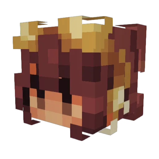 TRPapiesh Minecraft avatar head, 3D render