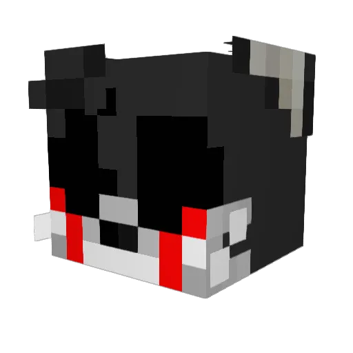 TRTailsDoll Minecraft avatar head, 3D render