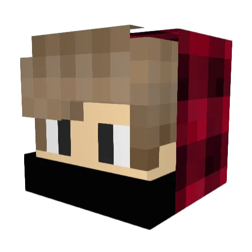 TRU4IK Minecraft avatar head, 3D render