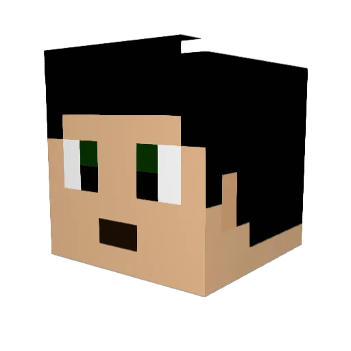TRUEntertainment Minecraft avatar head, 3D render