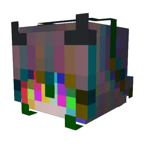 TRUTHFU1 Minecraft avatar head, 3D render