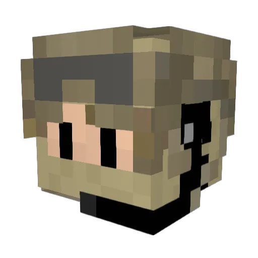 TRVLSIZE23 Minecraft avatar head, 3D render