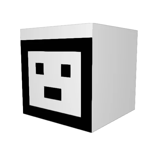 TRWX_ Minecraft avatar head, 3D render