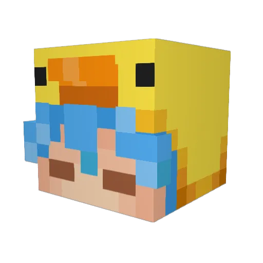 TRYMEGA Minecraft avatar head, 3D render
