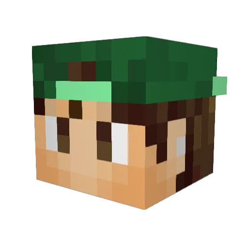 TR_Salt Minecraft avatar head, 3D render