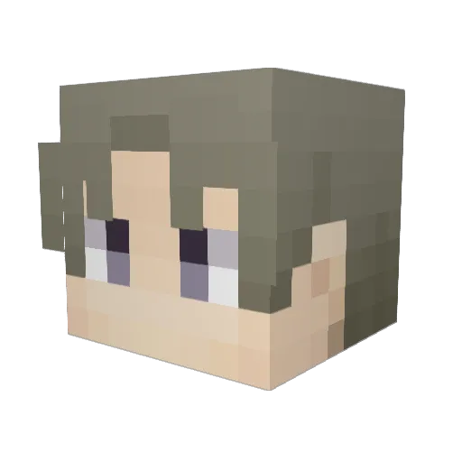 TRci Minecraft avatar head, 3D render