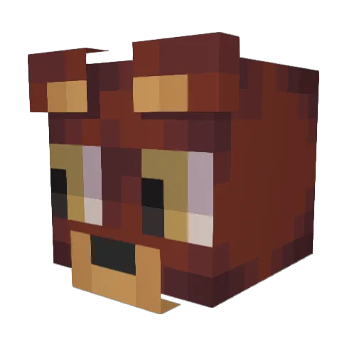 TRflicky Minecraft avatar head, 3D render
