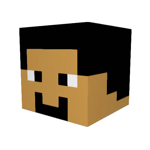 TRiM3 Minecraft avatar head, 3D render