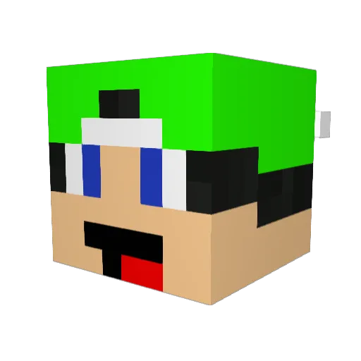 TRoach18 Minecraft avatar head, 3D render