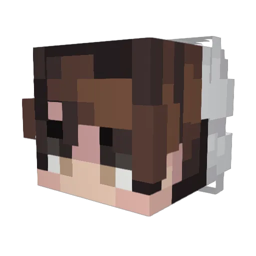TRompt Minecraft avatar head, 3D render