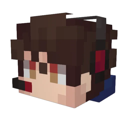 TRoyGms Minecraft avatar head, 3D render