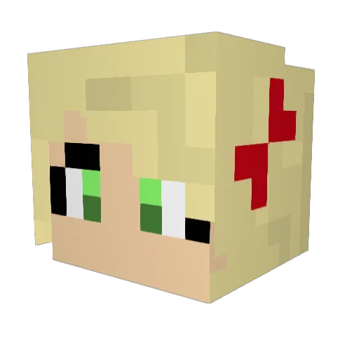 TRy23 Minecraft avatar head, 3D render