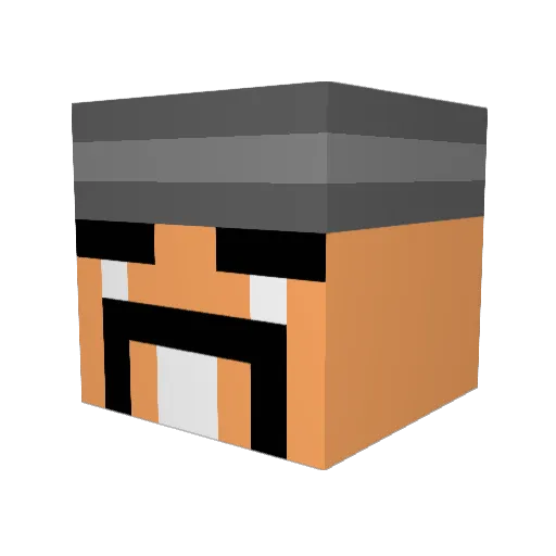 TRzero12 Minecraft avatar head, 3D render