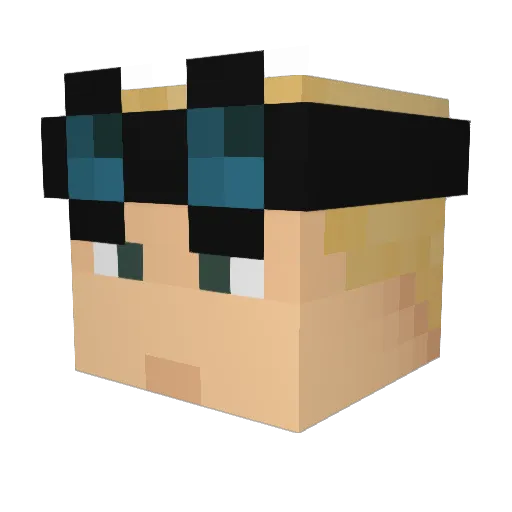 TS619 Minecraft avatar head, 3D render