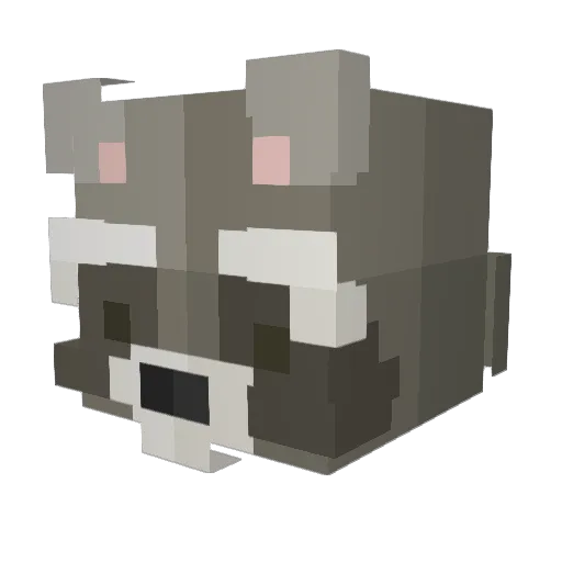 TSCARLET1 Minecraft avatar head, 3D render
