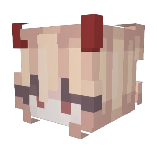 TSHHI Minecraft avatar head, 3D render