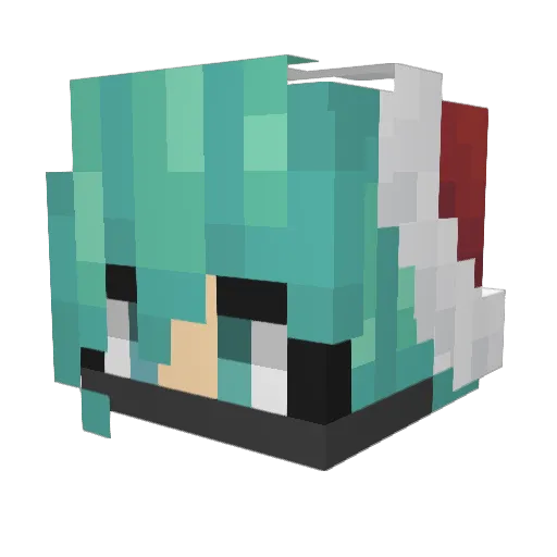 TSHIKIBRRRRRR Minecraft avatar head, 3D render