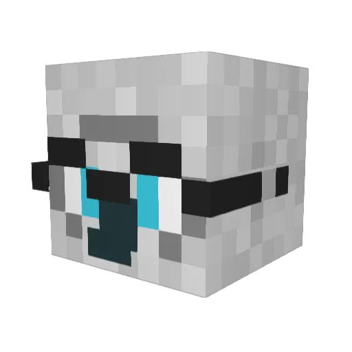 TSIF Minecraft avatar head, 3D render