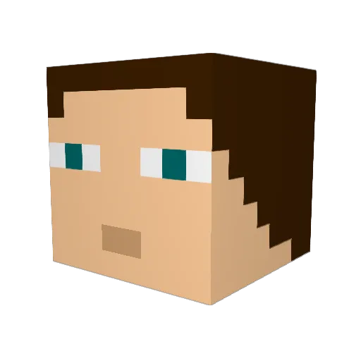TSK741 Minecraft avatar head, 3D render