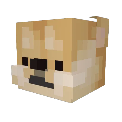 TSL00 Minecraft avatar head, 3D render