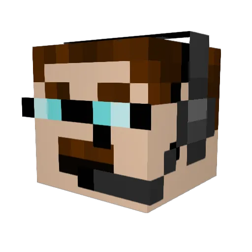 TSM_NUGGY Minecraft avatar head, 3D render