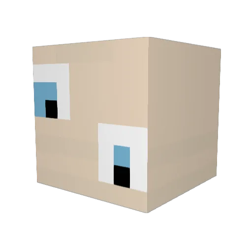 TSMaxx Minecraft avatar head, 3D render