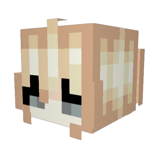 TSOreo Minecraft avatar head, 3D render
