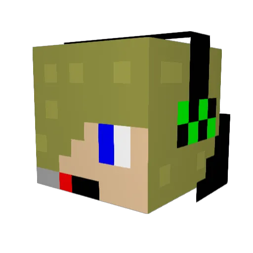 TSRival Minecraft avatar head, 3D render