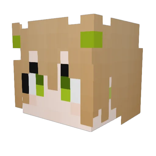 TSUBASA105GO Minecraft avatar head, 3D render