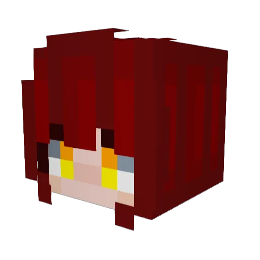 TSUGUATORI Minecraft avatar head, 3D render