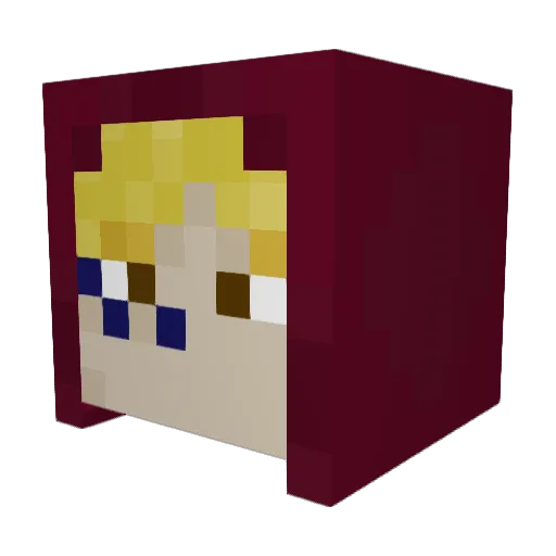 TSUNAMIFACE Minecraft avatar head, 3D render