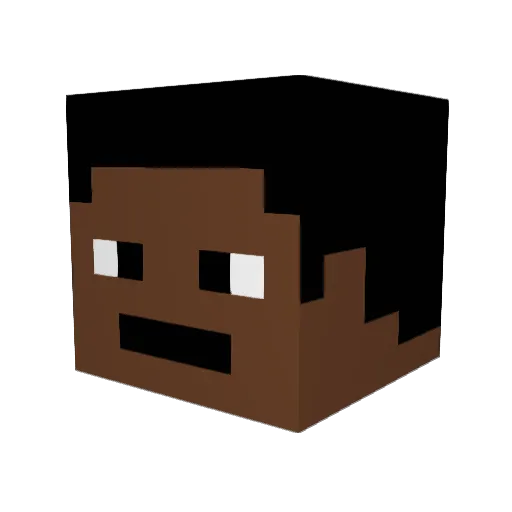 TSUNDIAL Minecraft avatar head, 3D render