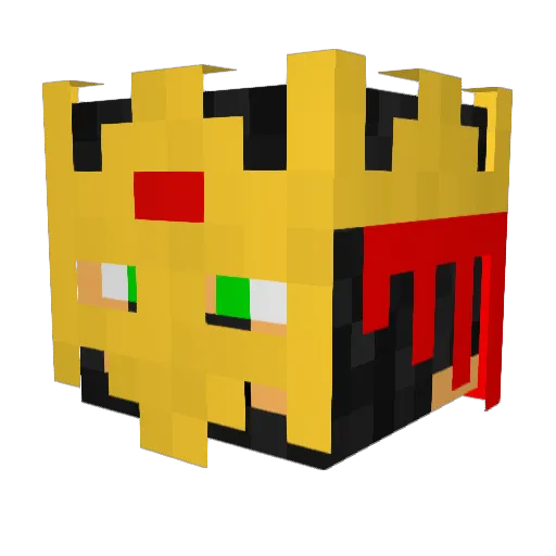 TSUSILENTKILL Minecraft avatar head, 3D render